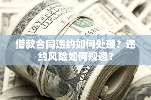 济南借款合同违约如何处理？违约风险如何规避？