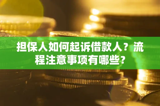 济南担保人如何起诉借款人？流程注意事项有哪些？