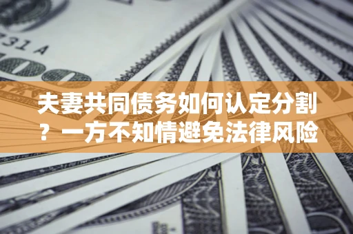 济南夫妻共同债务如何认定分割？一方不知情避免法律风险必看！